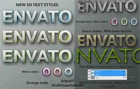 New 3d Text Styles - Graphic River