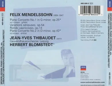 Mendelssohn - Jean-Yves Thibaudet - Piano Concertos (2001) {quality upgrade / scans}