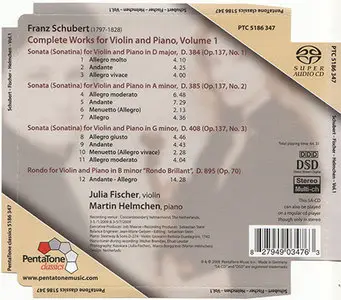 Franz Schubert - Julia Fischer / Martin Helmchen - Complete Works for Violin and Piano Vol. 1 (2009) {Hybrid-SACD // EAC Rip} 