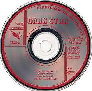 John Carpenter - Dark Star: Original Motion Picture Soundtrack (1974) CD Reissue 1992