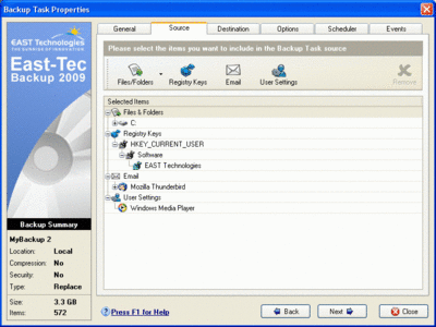 East-Tec Backup 2009 v2.23 Build 2.3.0.23