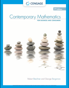Contemporary Mathematics for Business & Consumers, 9th Edition