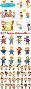 Vectors - Cartoon Children Mix 36