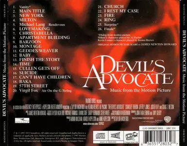 James Newton Howard - The Devil's Advocate: Music From The Motion Picture (1997)