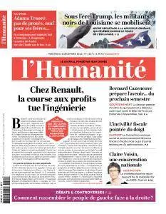 L'Humanité du Mercredi 14 Décembre 2016
