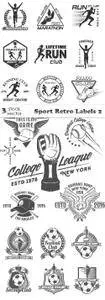 Vectors - Sport Retro Labels 2