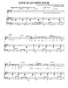 Love Is An Open Door (from Disney's Frozen) - Kristen Bell & Santino Fontana (Piano Vocal)