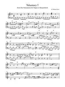 Voluntary 7 In D Minor From 10 Voluntaries For Harpsichord - Appleton William Boyce (1710–1779). (Piano Solo)
