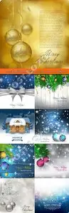 2015 Merry Christmas and Happy New Year creative vector background 11