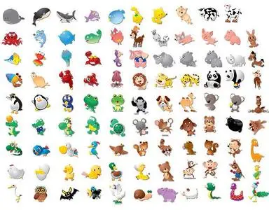 100 Nice Animals in Vector