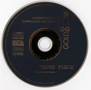 Martinu - Ensemble Villa Musica - Chamber Music (1998, MDG "Gold" # 304 0774-3) [RE-UP]