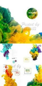 Colorful Ink in Water Vector