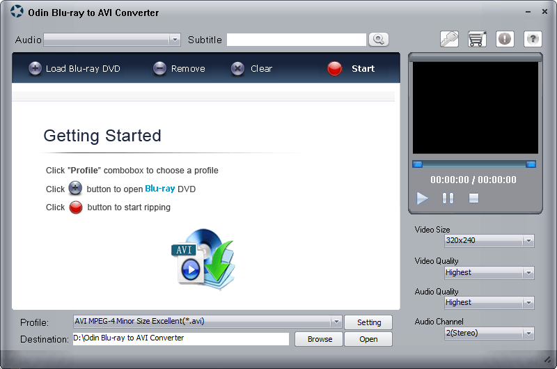 Odin Blu-ray to AVI Converter 6.6.1