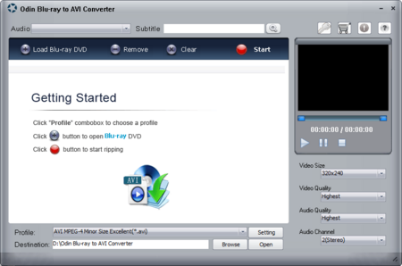 Odin Blu-ray to AVI Converter 6.6.1