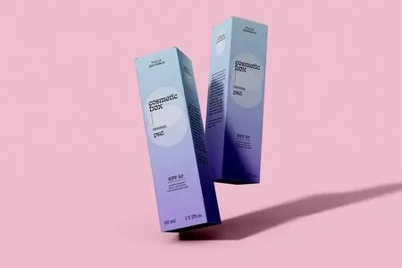 Cosmetic Packaging Design Mockup TCD4X4W