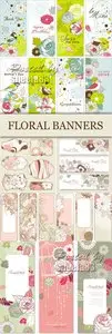 Jentle Floral Banners Vector