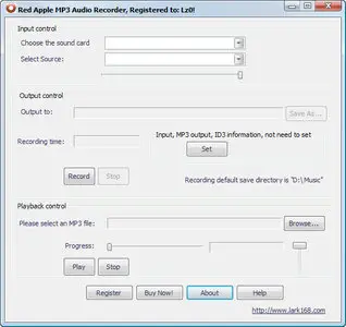 Lark Red Apple MP3 Audio Recorder 12.0