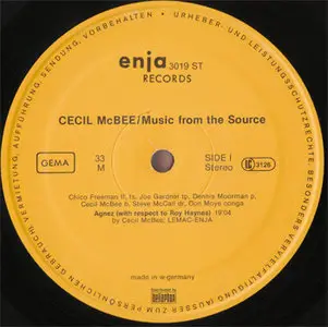 Cecil McBee Sextet - Music From The Source (Enja Rec. enja 3019) (GER 1978) (Vinyl 24-96 & 16-44.1)