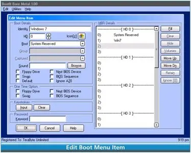 BootIt Bare Metal 1.11 Retail