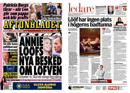 Aftonbladet – 14 november 2018