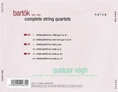 Vegh Quartet - Bela Bartok: Complete String Quartets (2001) 3CDs