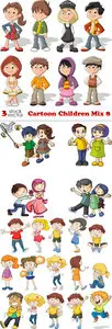 Vectors - Cartoon Children Mix 8