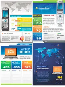 Corporate brochure vectors