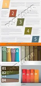 Banners with numbers vector set 16