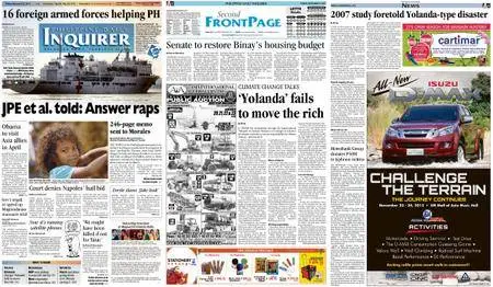 Philippine Daily Inquirer – November 22, 2013