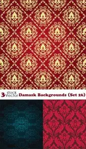 Vectors - Damask Backgrounds (Set 26)