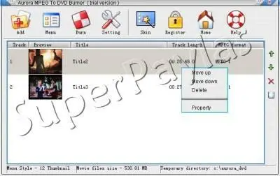 Aurora MPEG to DVD Burner 5.2.6