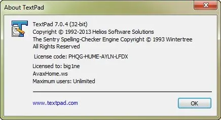 TextPad 7.0.4