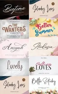 Pack of 9 Creative Fonts Vol 4