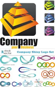 Vectors - Company Shiny Logo Set