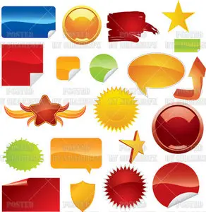 Stock Vector - Web 2.0 Button Set1406