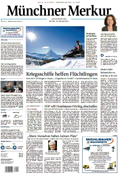 Münchner Merkur vom 25. Februar 2011