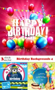 Vectors - Birthday Backgrounds 4
