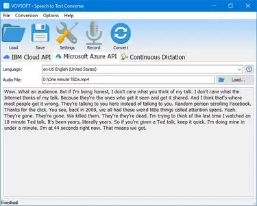 VovSoft Speech to Text Converter 4.0