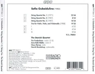 Danish Quartet - Gubaidulina: String Quartets 1-3, String Trio (1994) (Repost)