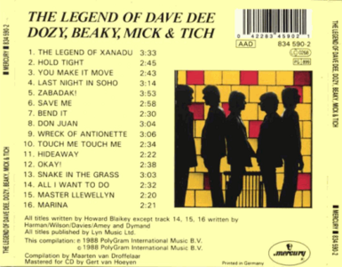 Dave Dee, Dozy, Beaky, Mick & Tich - The Legend Of Dave Dee, Dozy, Beaky, Mick & Tich (1988)