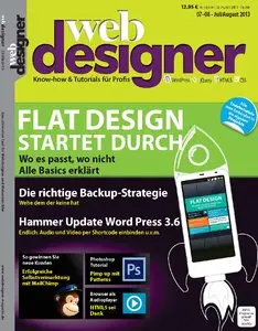 Der Webdesigner - Magazin für Webdesigner und Webentwickler Juli/August 07-08/2013