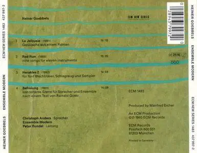 Heiner Goebbels - La Jalousie, Red Run, Herakles 2, Befreiung - Ensemble Modern (1993) {ECM New Series 1483}