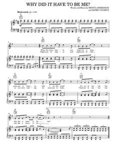 Why did it have to be me - ABBA (Piano-Vocal-Guitar)