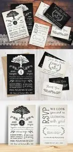 CreativeMarket Rustic Wedding Invitation Pack