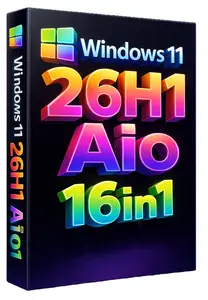 Windows 11 26H1 Build 28000.1450 Aio 16in1 Preactivated (Preview)