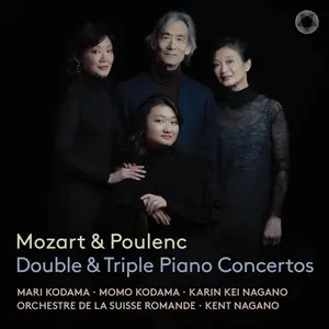 Mari Kodama - Mozart & Poulenc: Double & Triple Piano Concertos (2024) [Official Digital Download 24/192]
