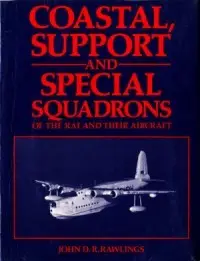 Coastal, Support and Special Squadrons of the RAF and their Aircraft