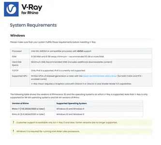 Chaos V-Ray 7, Update 1.1 (7.10.01) for Rhino