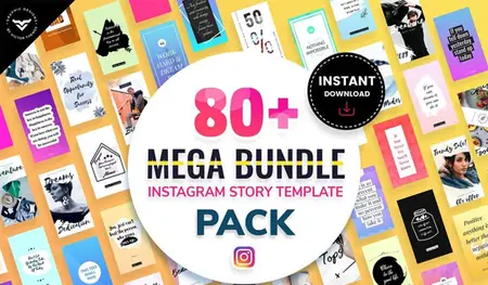 80+ Mega Bundle Instagram Story Template Pack