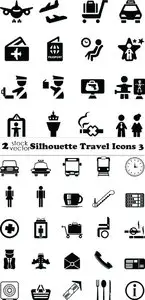 Vectors - Silhouette Travel Icons 3
